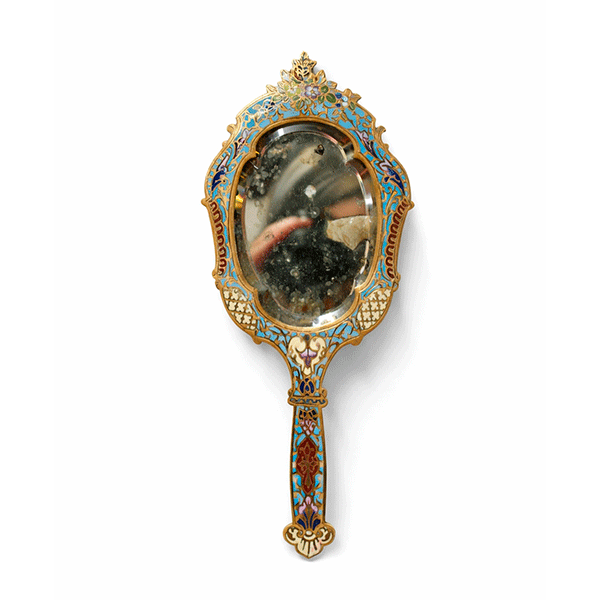 Espejo tocador esmalte cloisonné