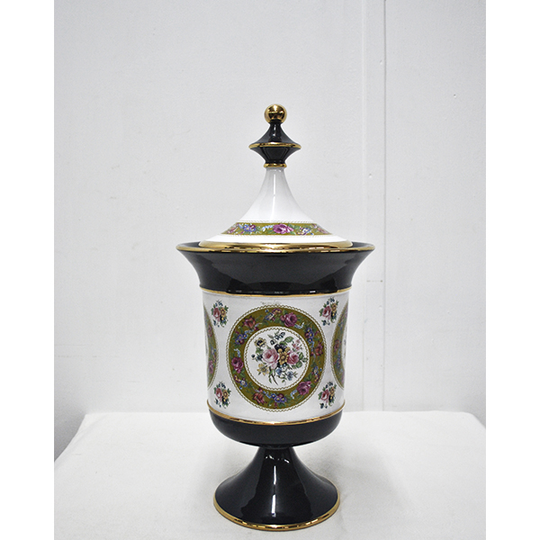 Jarrón o tibor de porcelana italiana