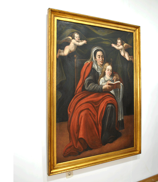 Óleo Santa Ana enseñando a la Virgen Niña