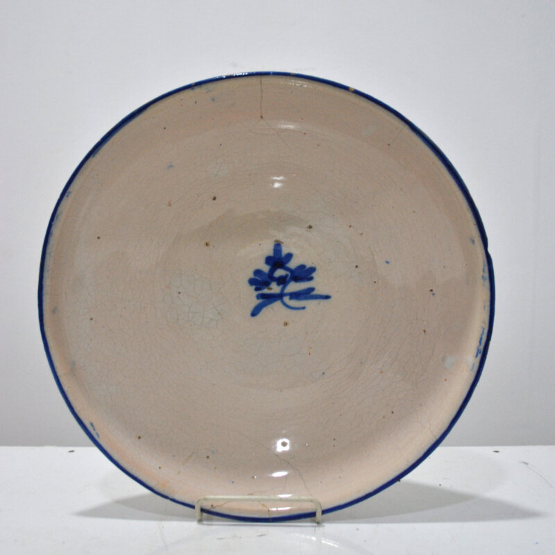 Cuenco antiguo cerámica azul