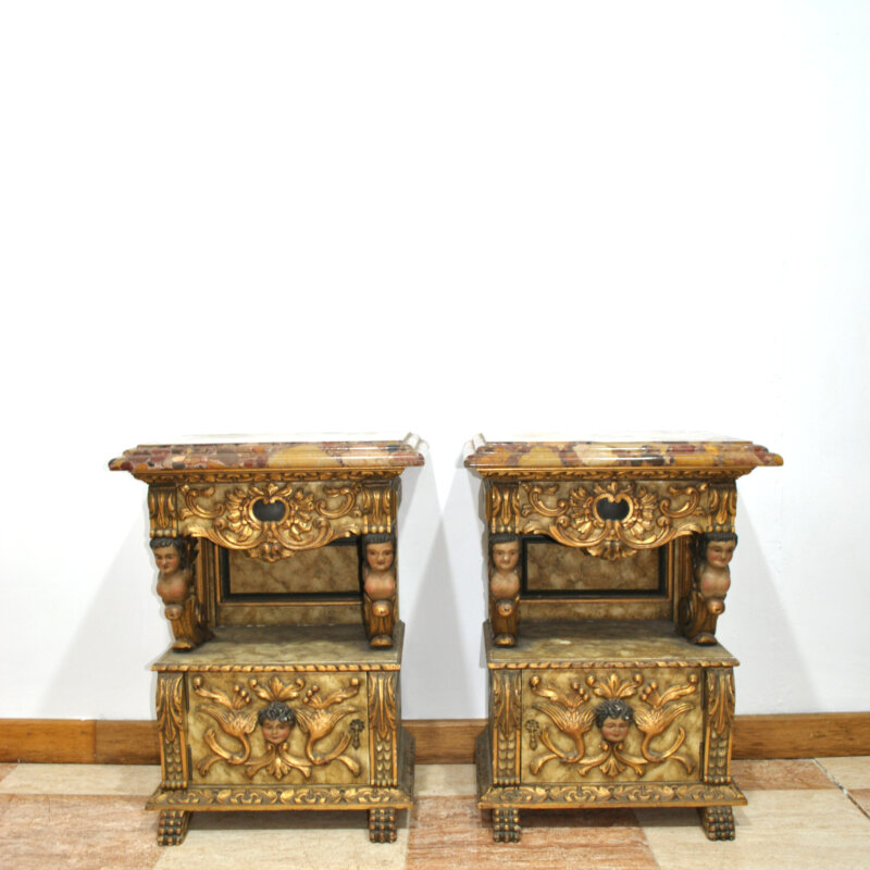 Mesitas barrocas querubines