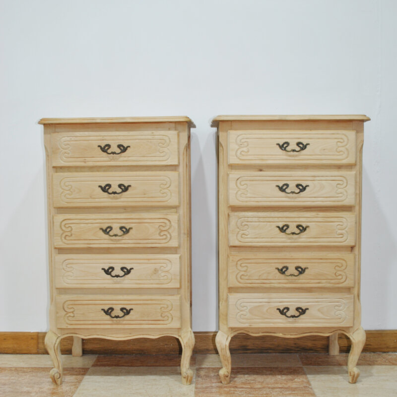 Pareja sinfonieres madera natural