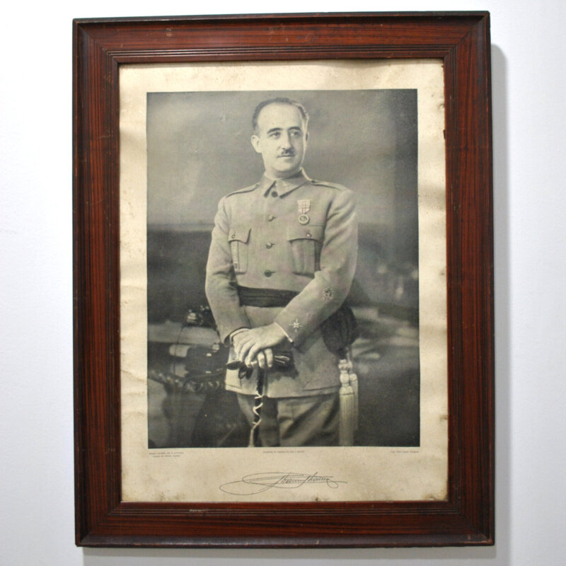 Grabado antiguo Francisco Franco