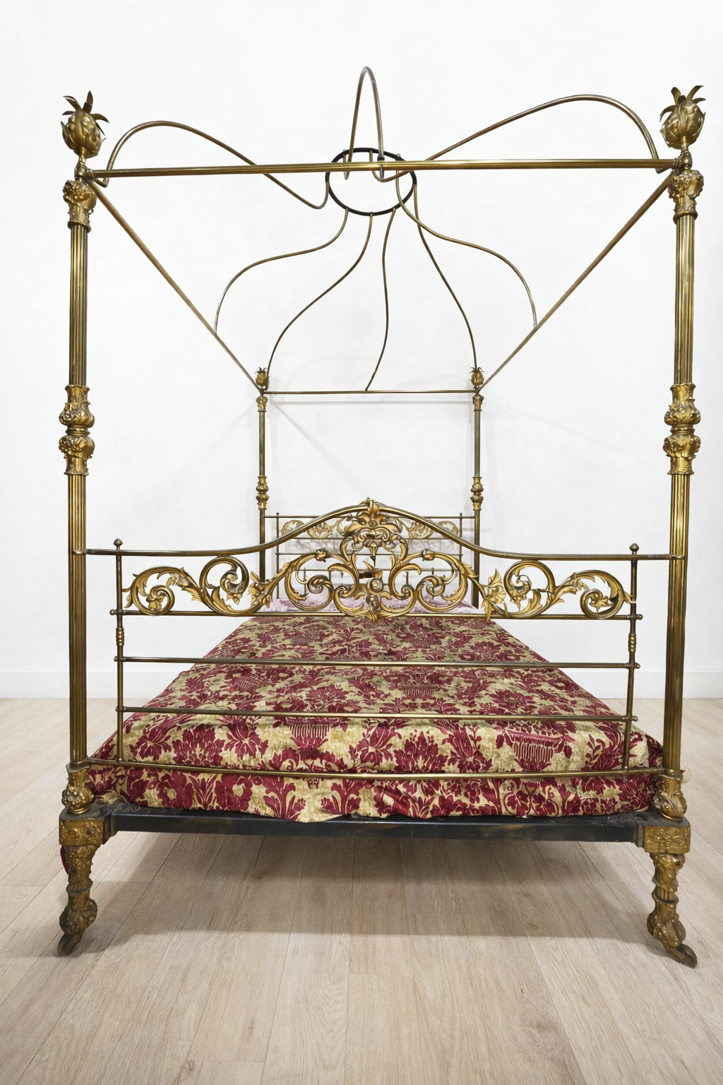 Cama antigua Isabelina con dosel - Imagen 3
