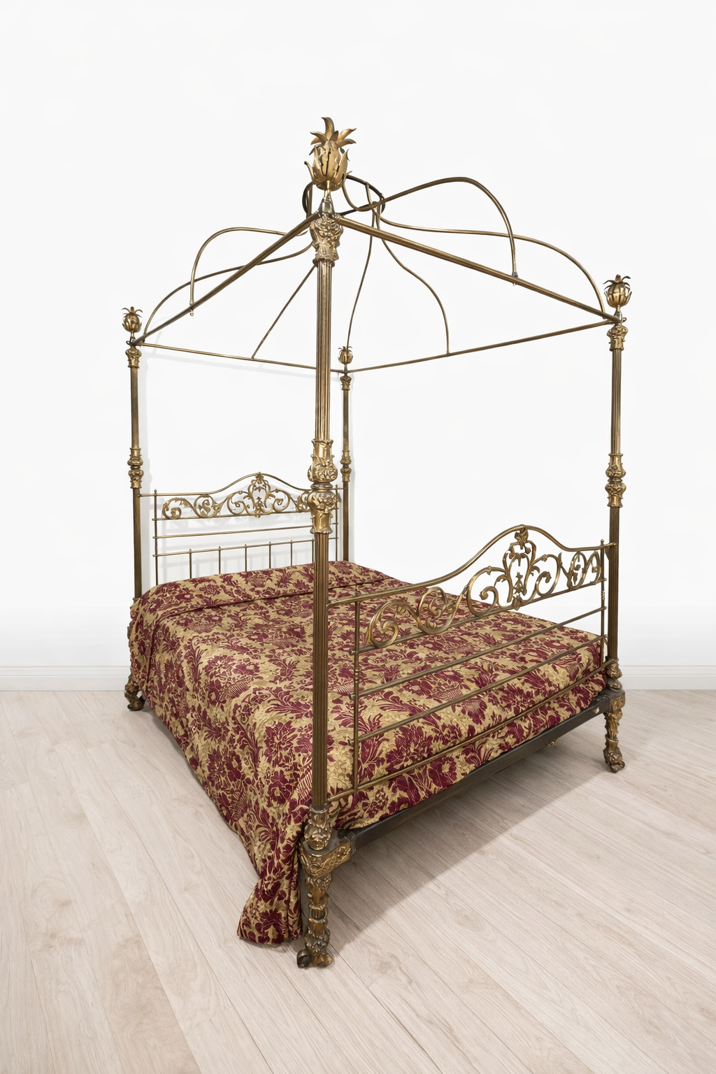 Cama antigua Isabelina con dosel - Imagen 4