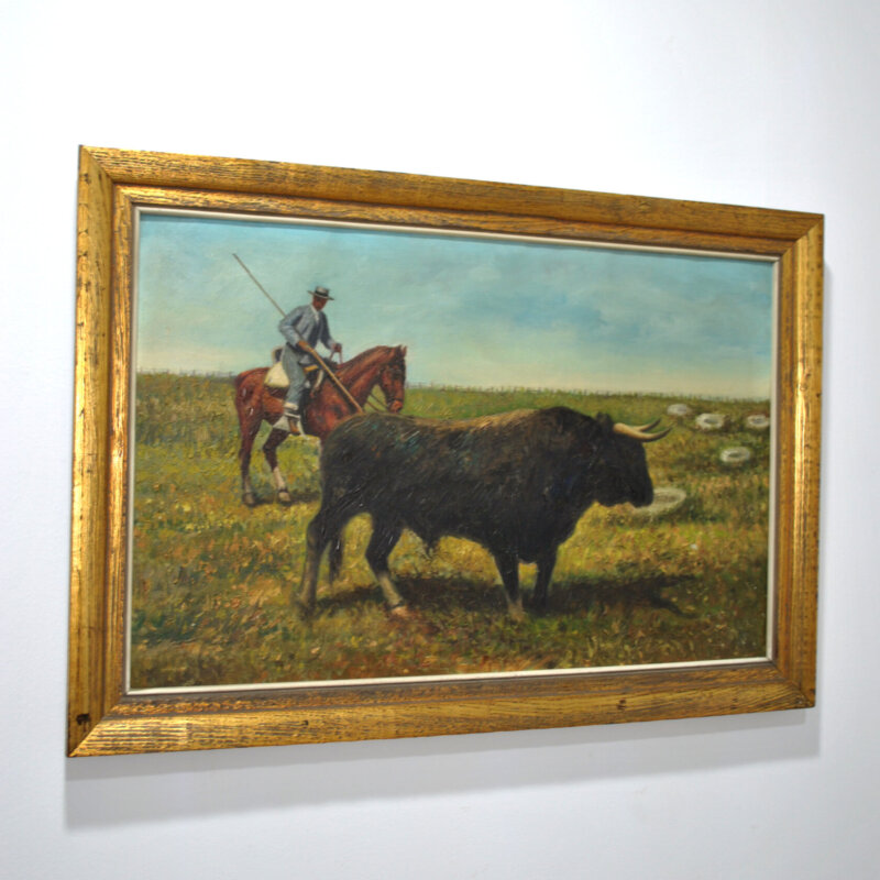 Óleo sobre lienzo escena taurina
