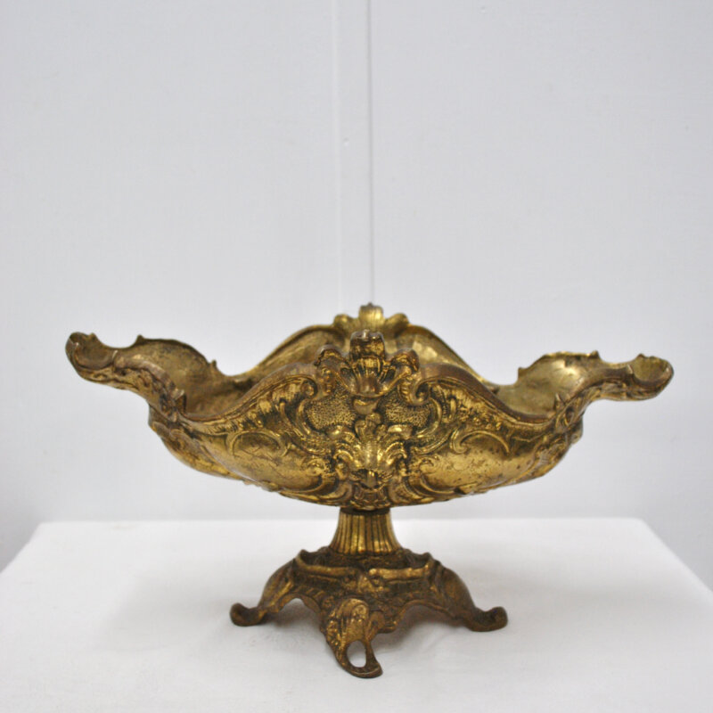 Centro de mesa antiguo bronce dorado