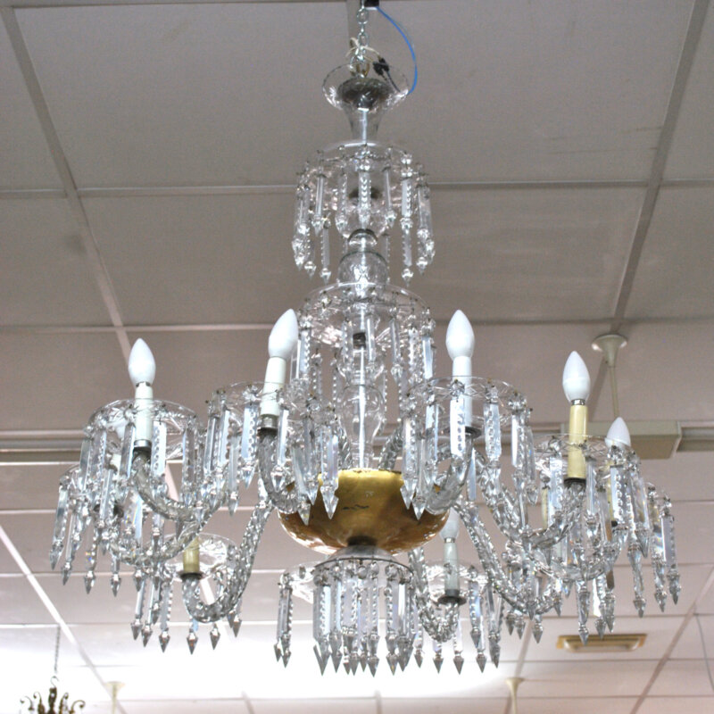 Lámpara antigua de araña 10 brazos