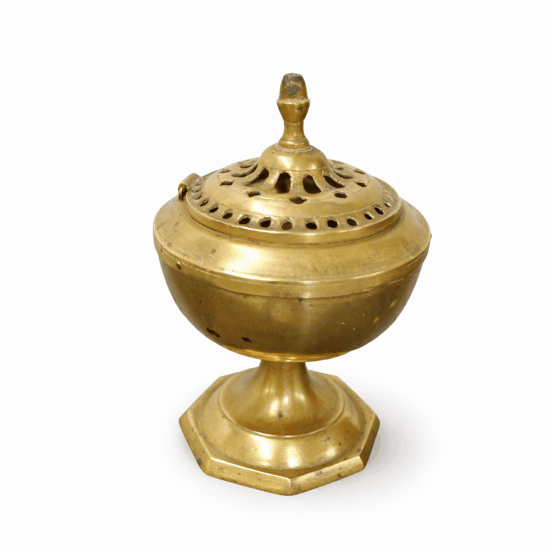 Incensario latón dorado