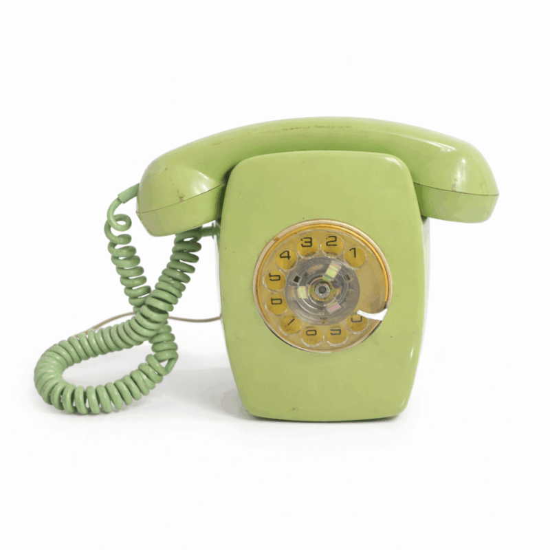 Teléfono antiguo baquelita verde