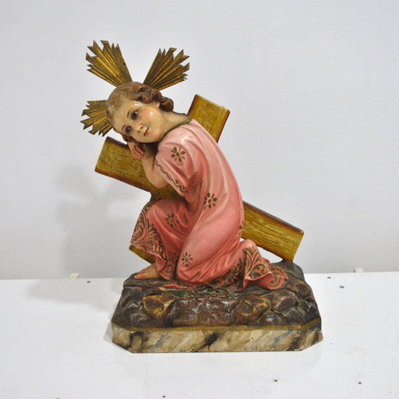 Figura Niño Jesús con la cruz