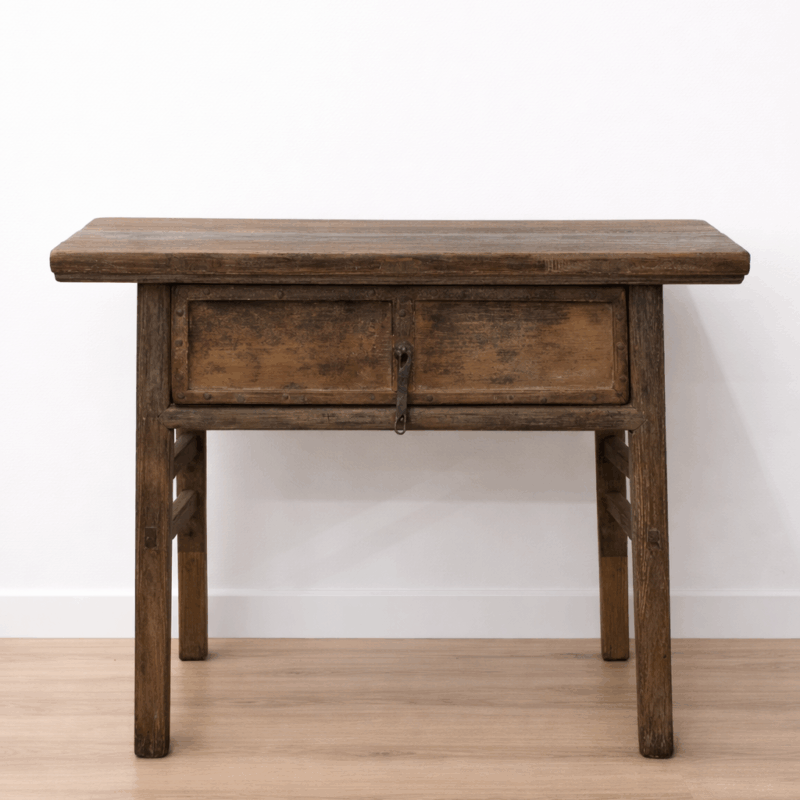 Mesa o consola antigua madera maciza S. XVIII