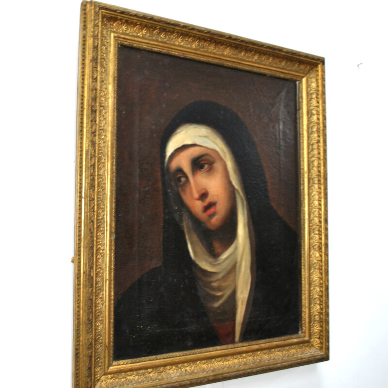 Pintura antigua óleo Dolorosa