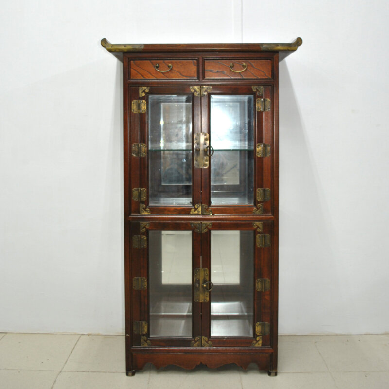 Vitrina antigua china puertas cristal