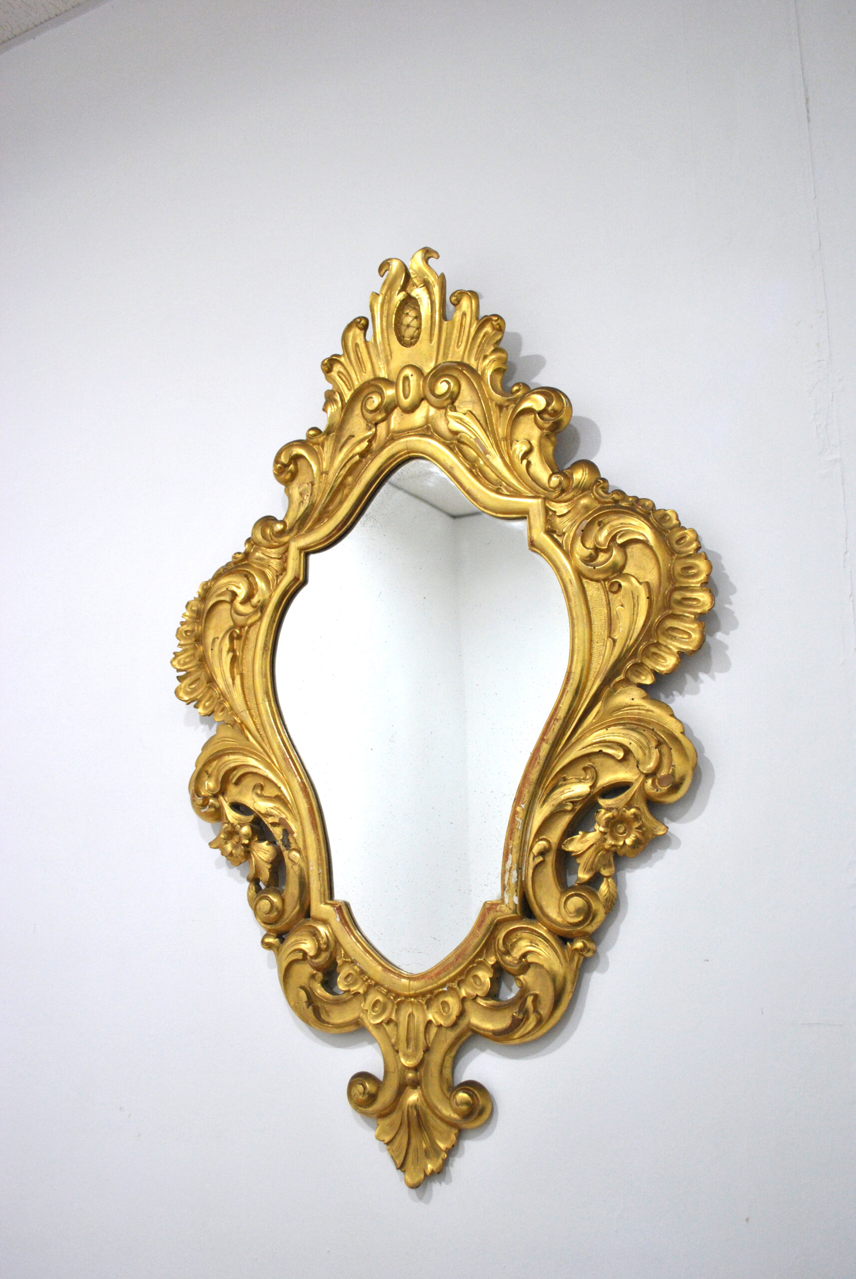 Espejo antiguo oro rococó Luis XV - Imagen 4