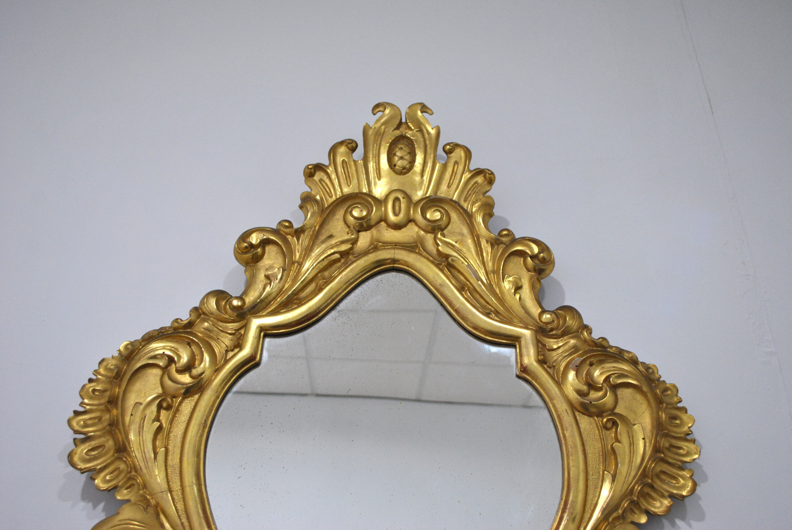 Espejo antiguo oro rococó Luis XV - Imagen 6