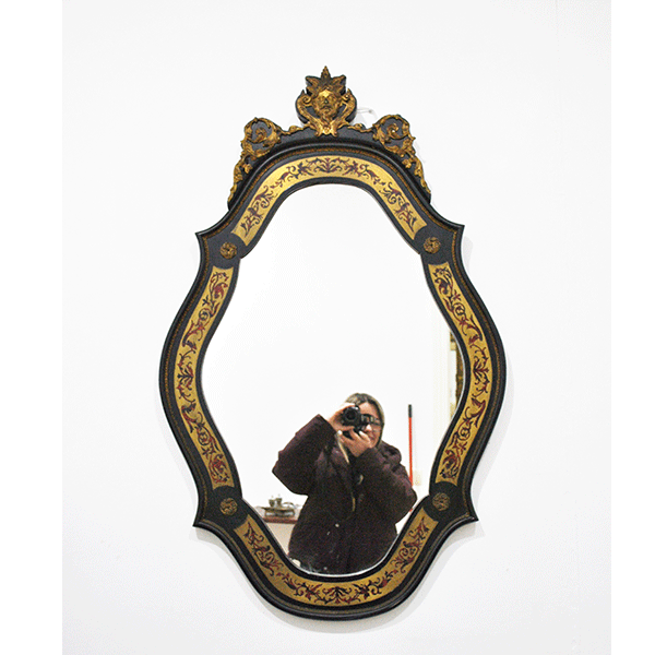 Espejo Napoleón III madera ebonizada