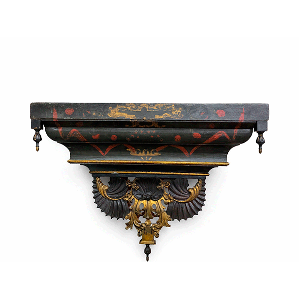 Ménsula de pared madera ebonizada