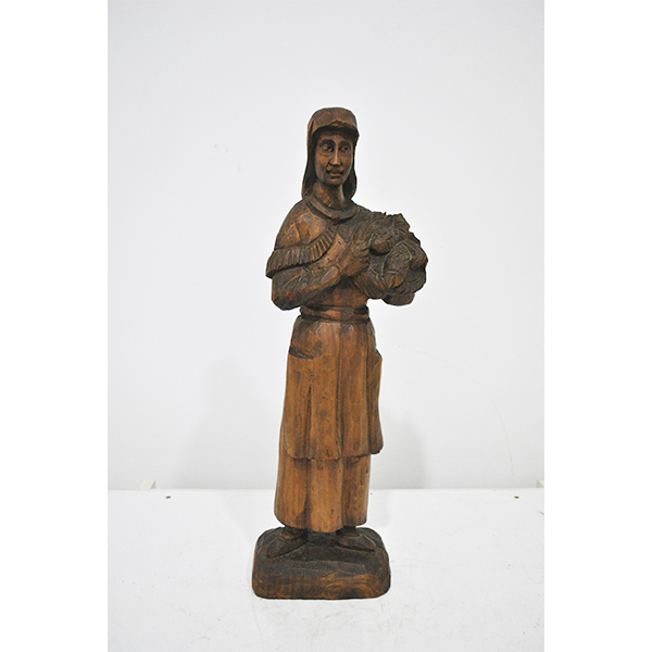 Figura madera tallada campesina
