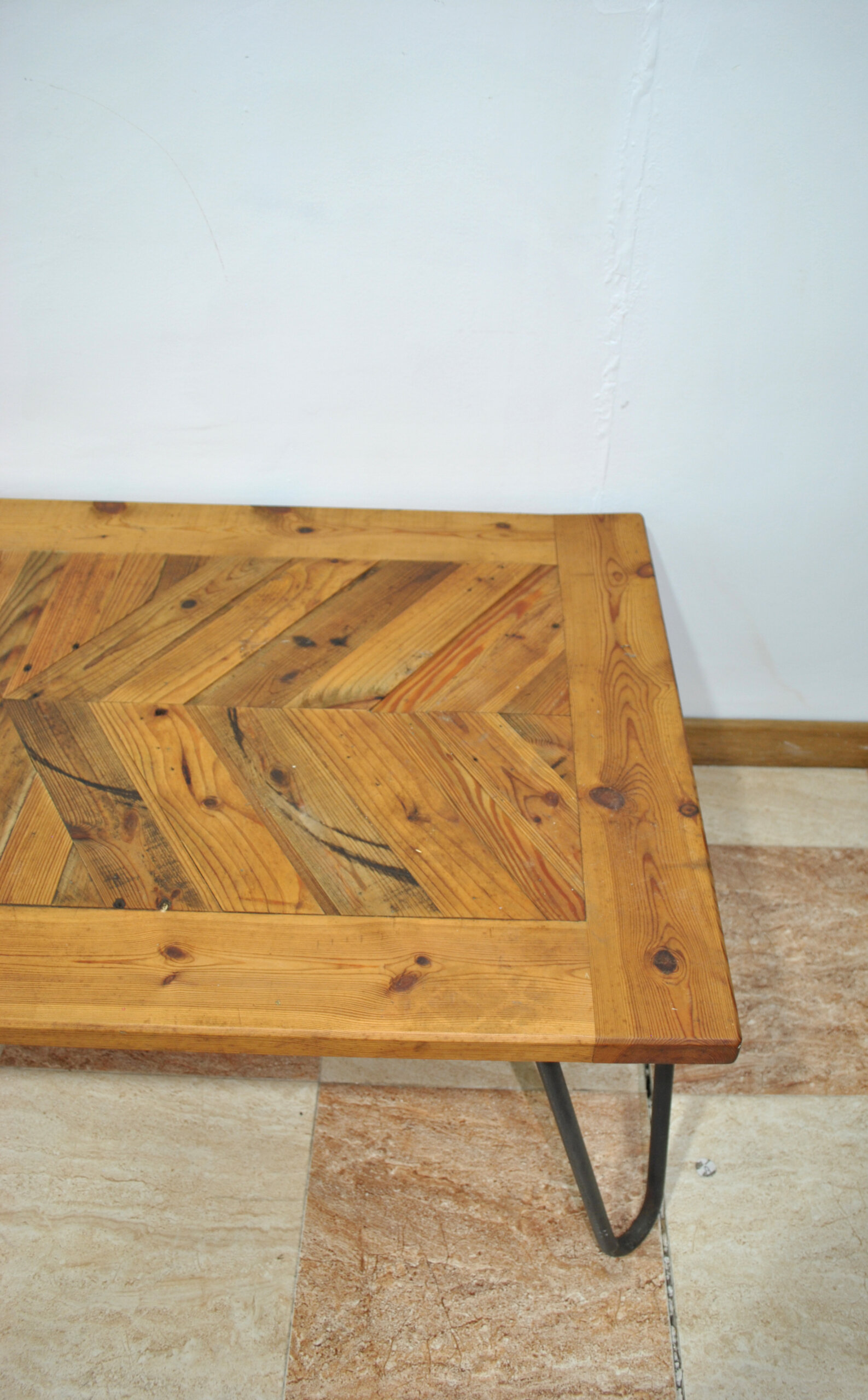 Mesa de centro madera estilo industrial - Imagen 5