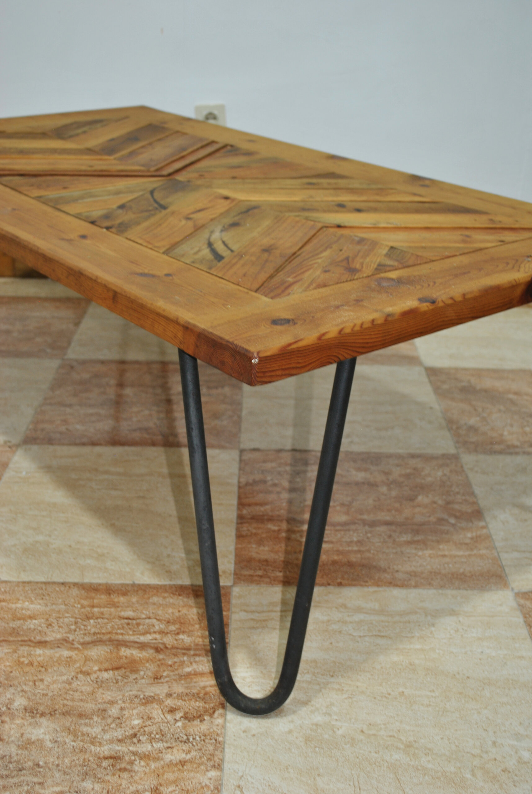Mesa de centro madera estilo industrial - Imagen 7
