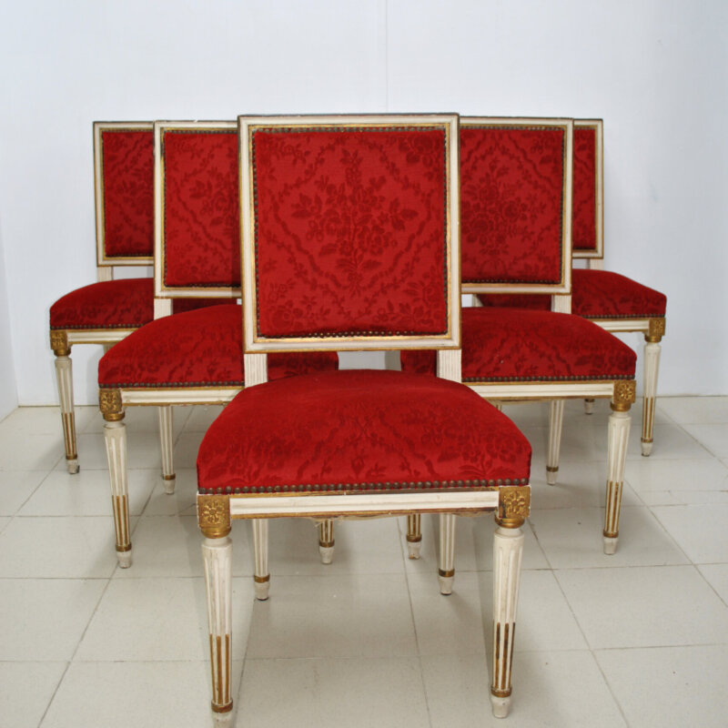 Conjunto 6 sillas estilo Luis XVI