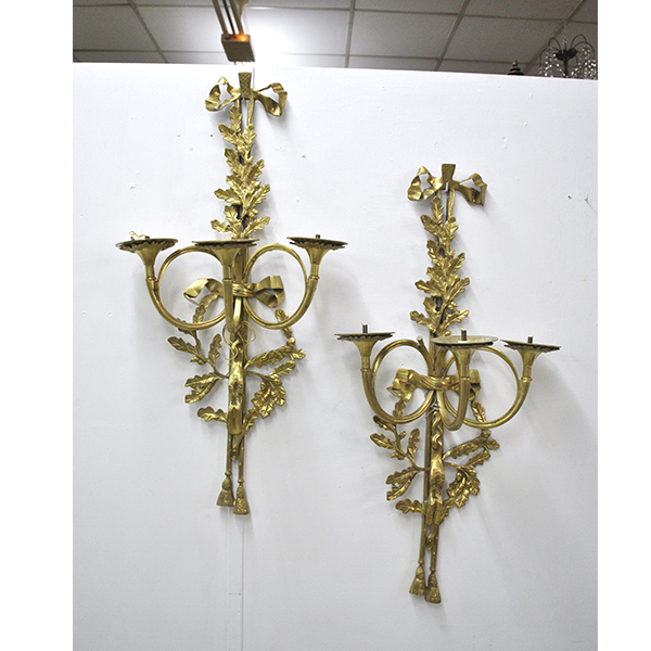 Apliques bronce dorado lacerías