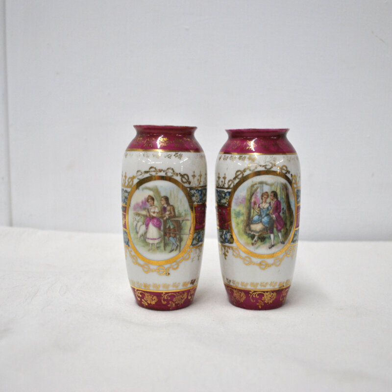 Jarrones o violeteros pequeños porcelana