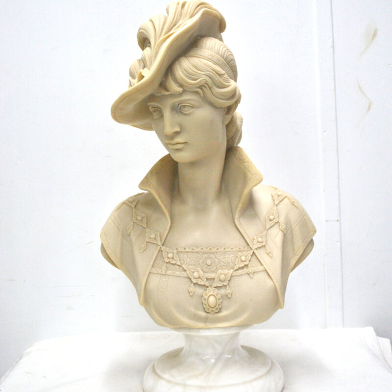 Busto femenino dama marmolina