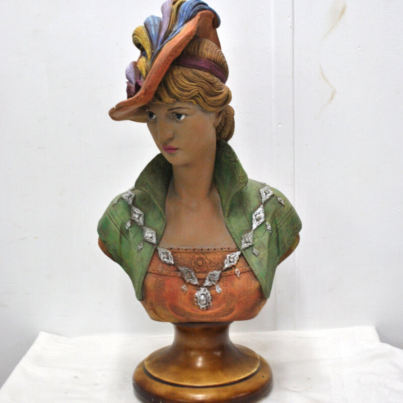 Busto escayola dama victoriana