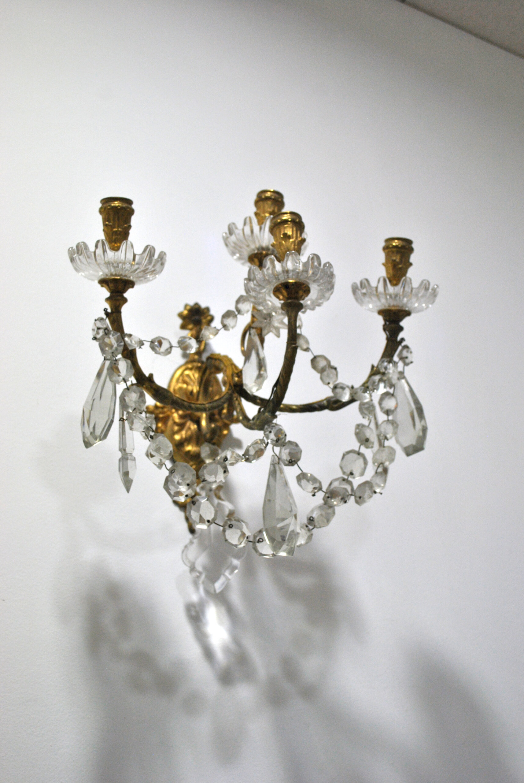 Apliques bronce y cristales colgantes - Imagen 3