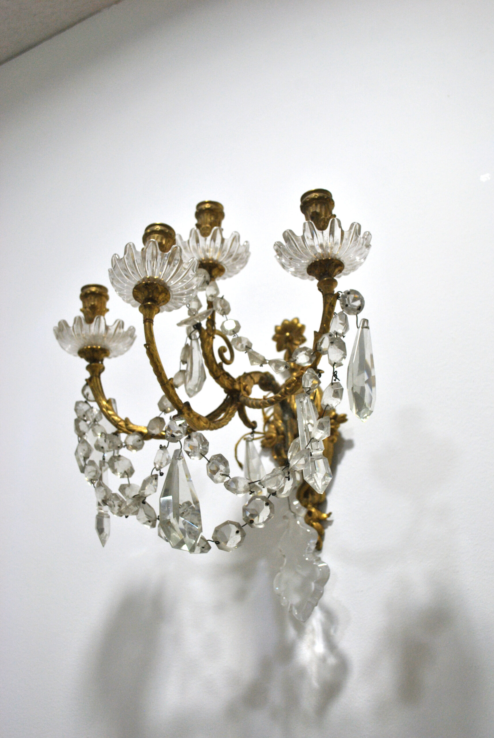 Apliques bronce y cristales colgantes - Imagen 4