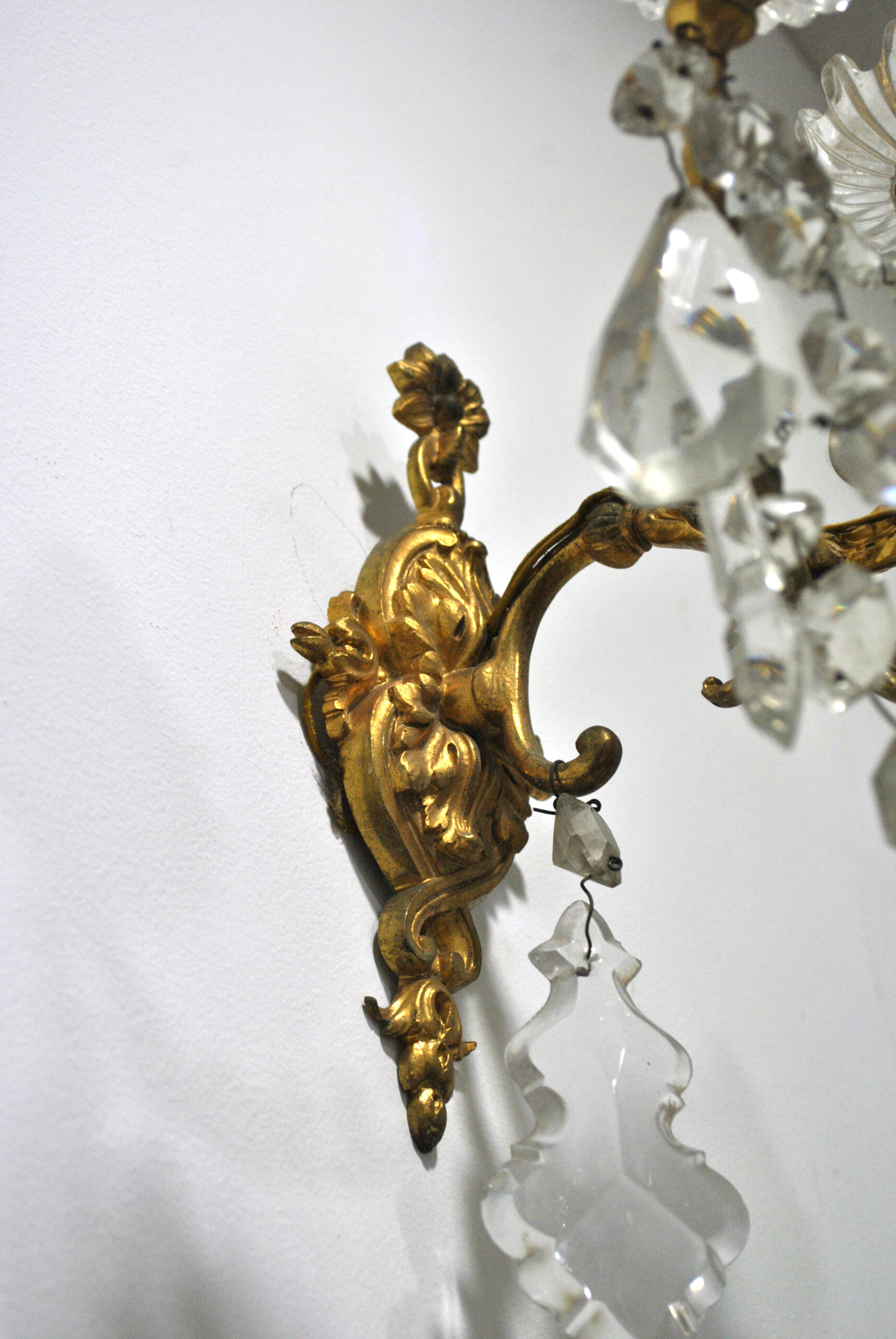 Apliques bronce y cristales colgantes - Imagen 7