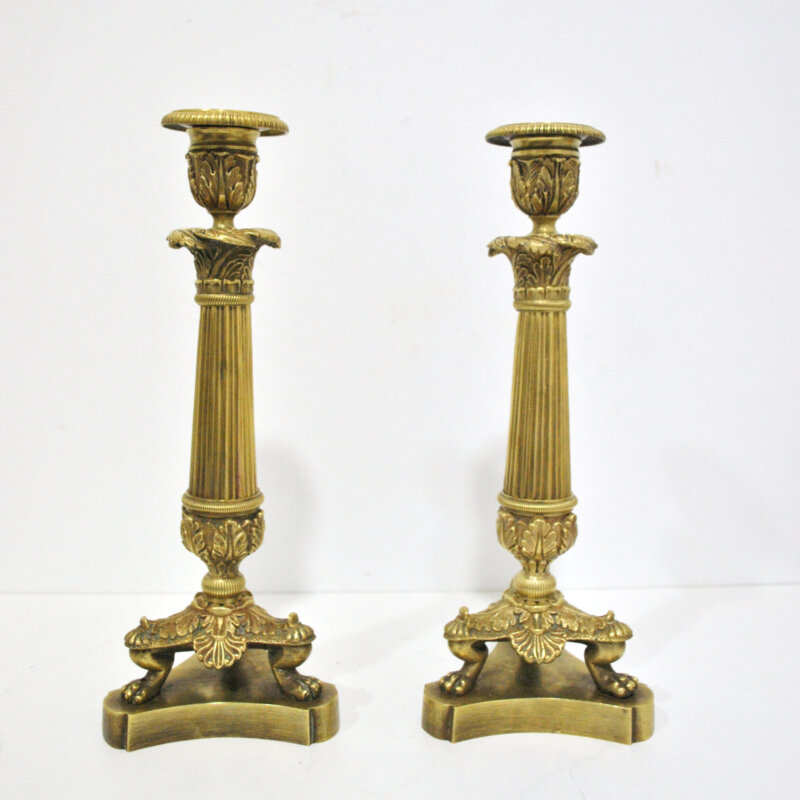 Hacheros de bronce estilo Imperio