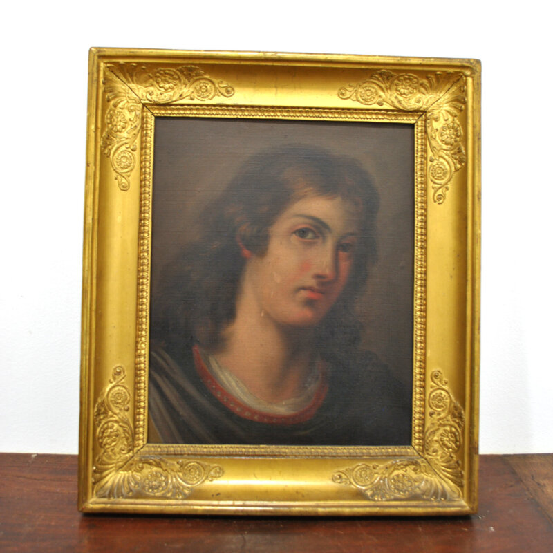 Óleo sobre lienzo Moisés Salvador, S.XIX