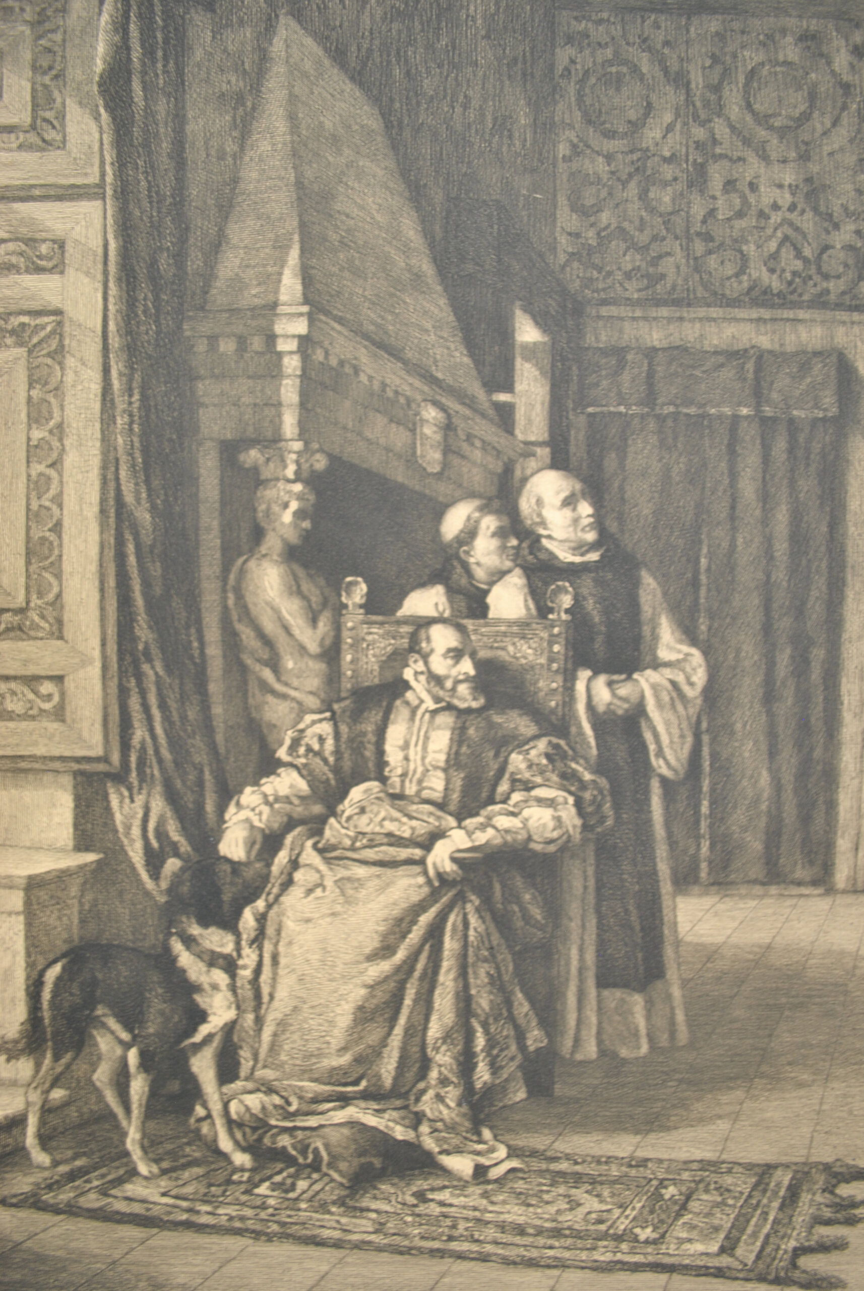Grabado presentación de Don Juan de Austria a Carlos V - Imagen 3