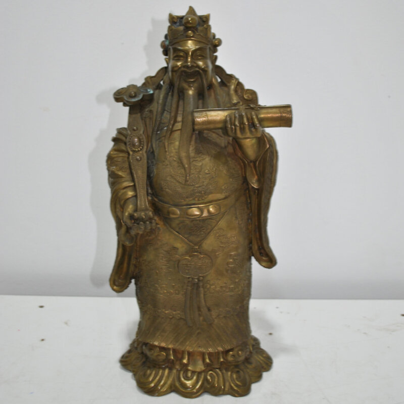 Escultura figura china bronce Fu Xing