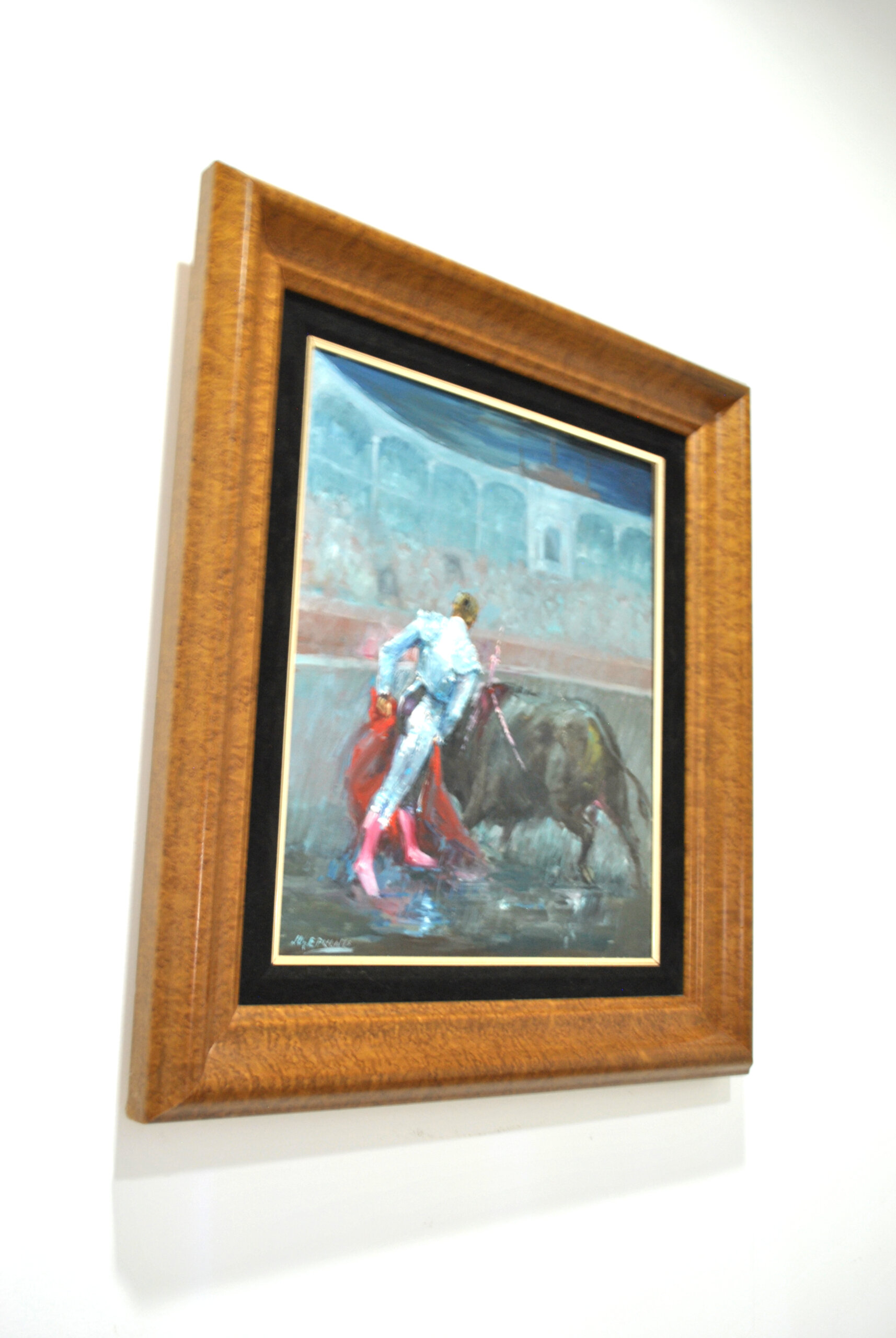 Óleo sobre lienzo taurino José Puente - Imagen 2