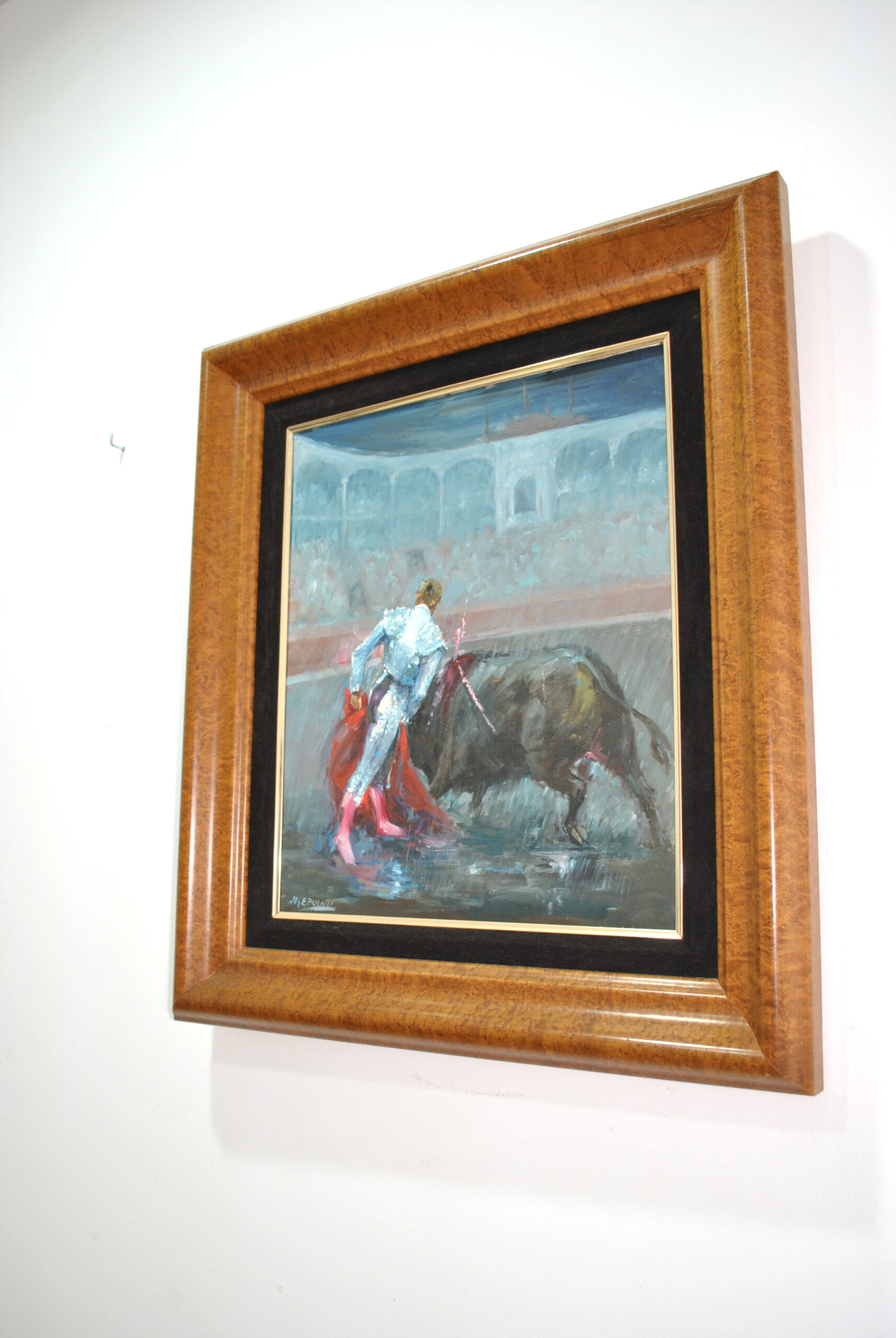 Óleo sobre lienzo taurino José Puente - Imagen 3