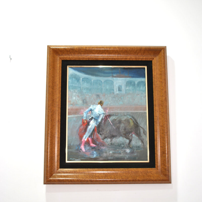 Óleo sobre lienzo taurino José Puente