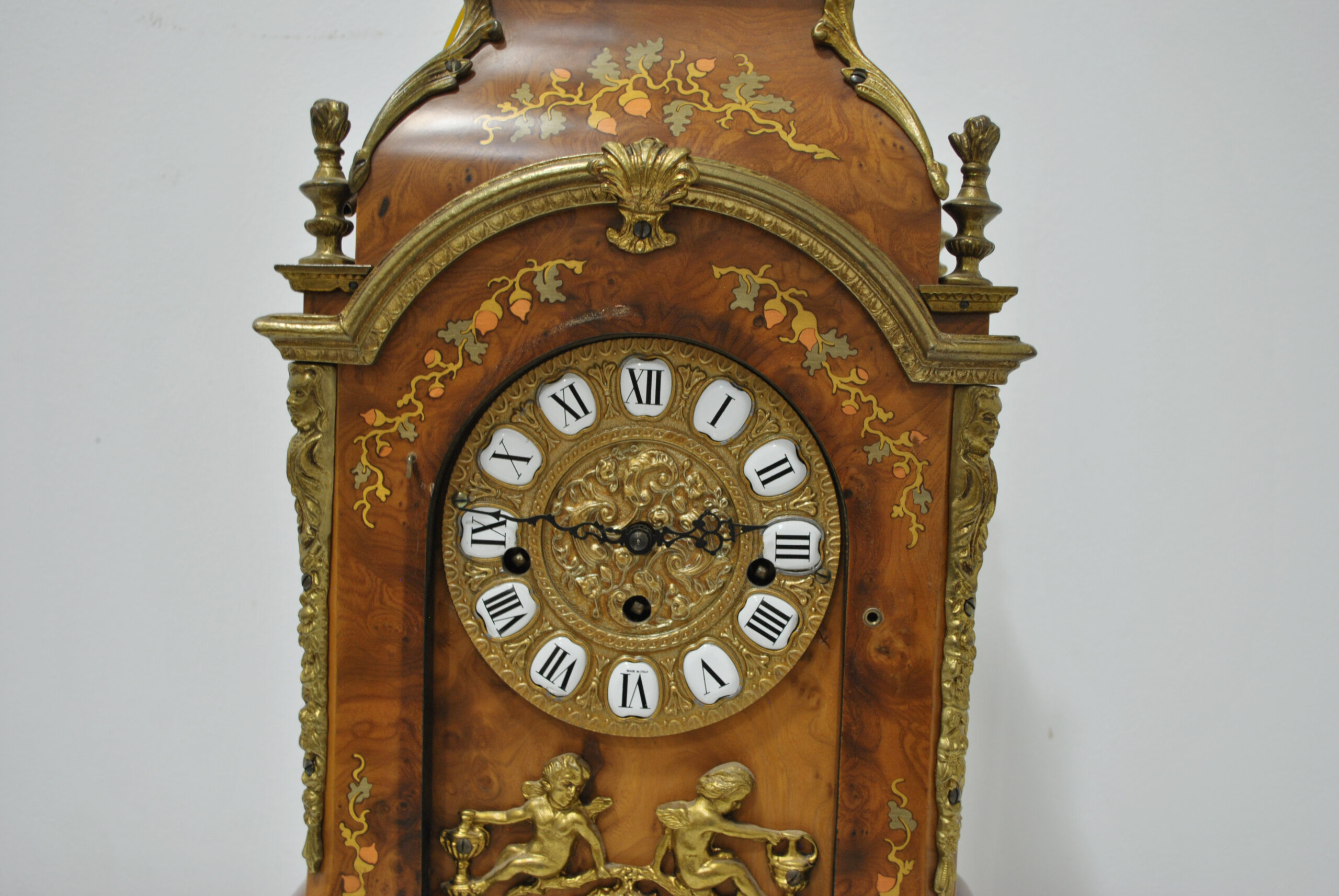 Reloj sobremesa Luis XV marquetería - Imagen 4