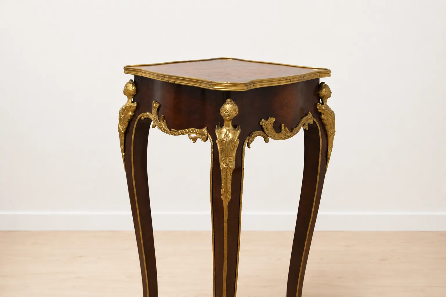 Pedestal madera y aplicaciones bronce - Imagen 7