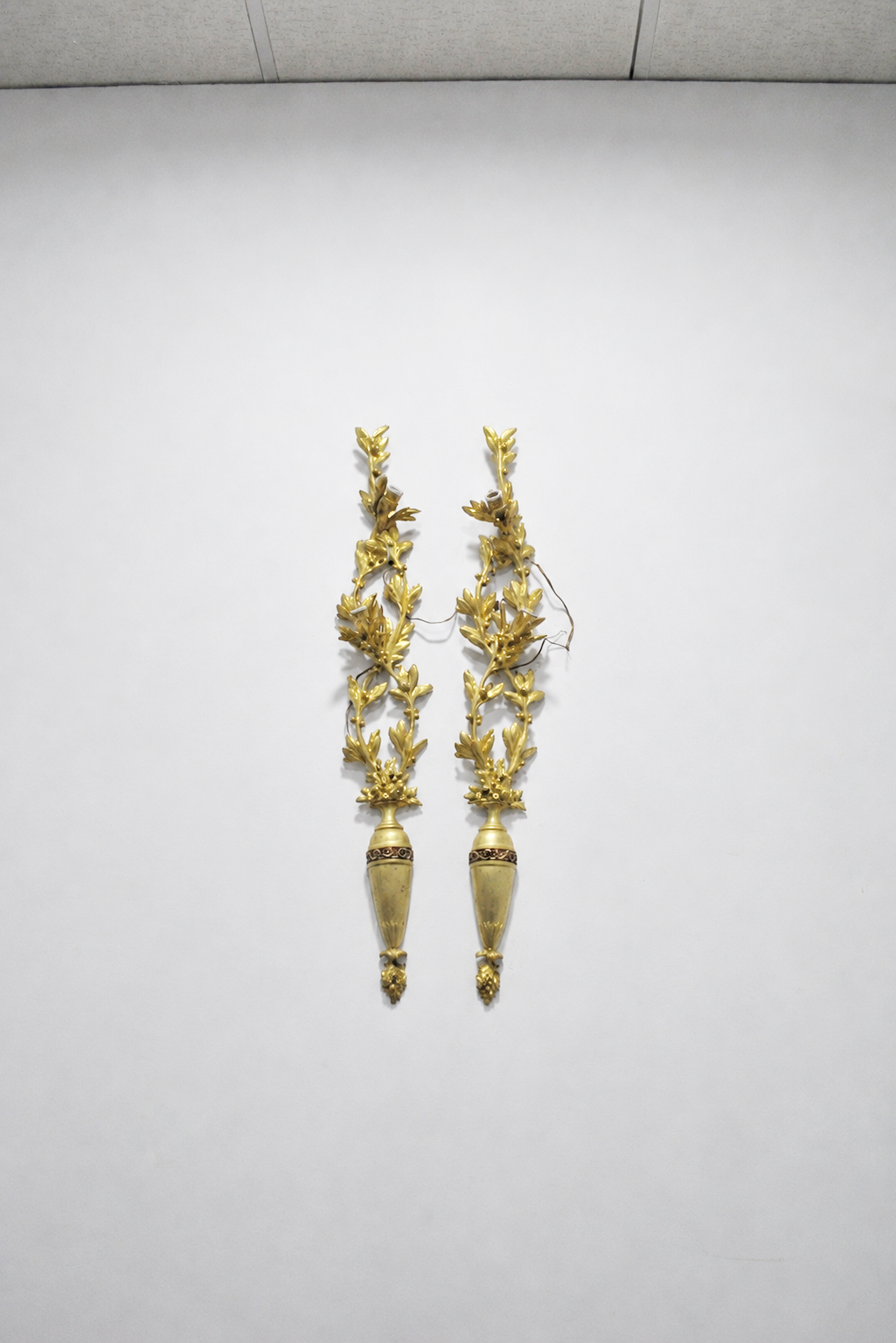 Pareja de apliques Imperio bronce
