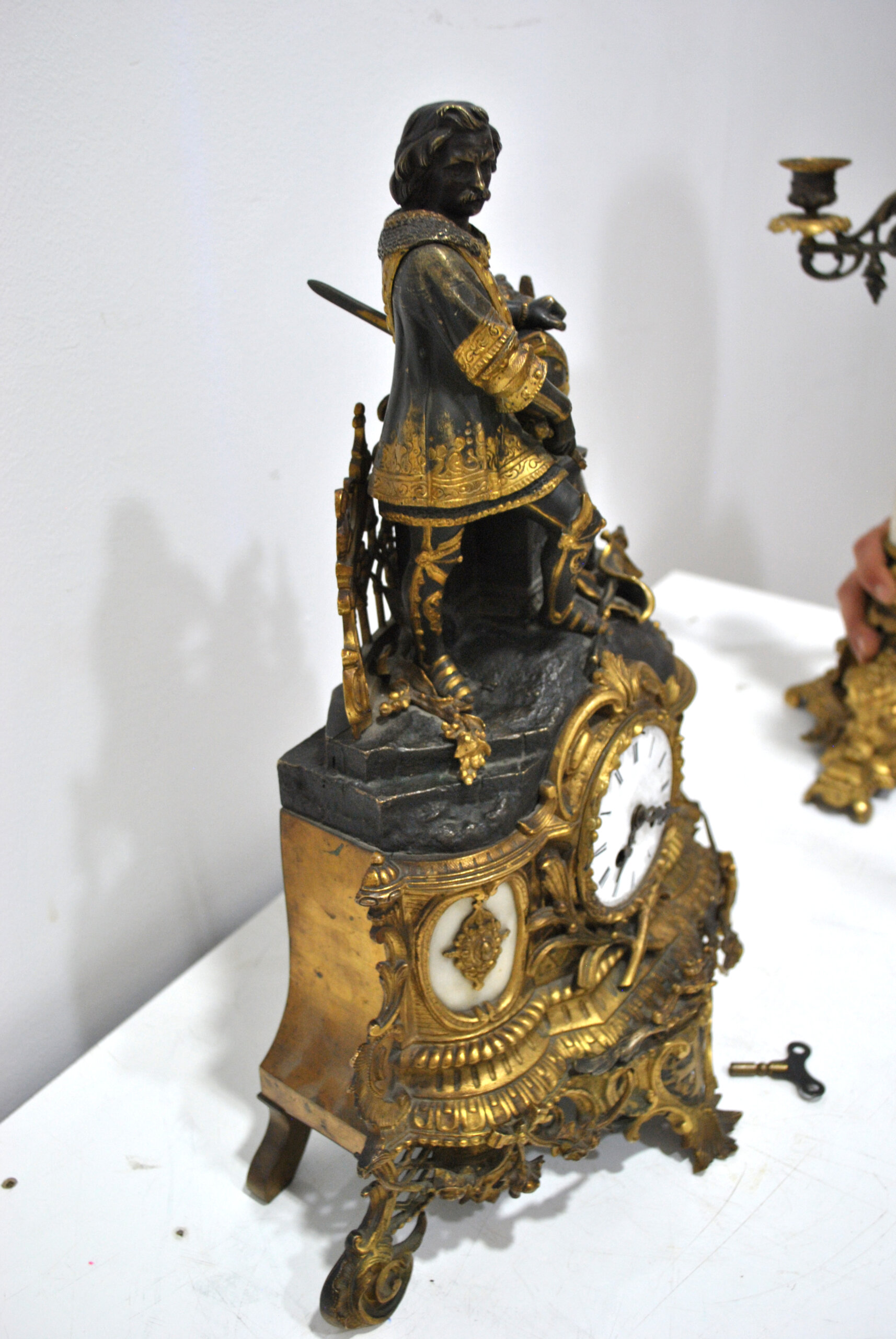 Reloj guarnición Napoleón III - Imagen 7