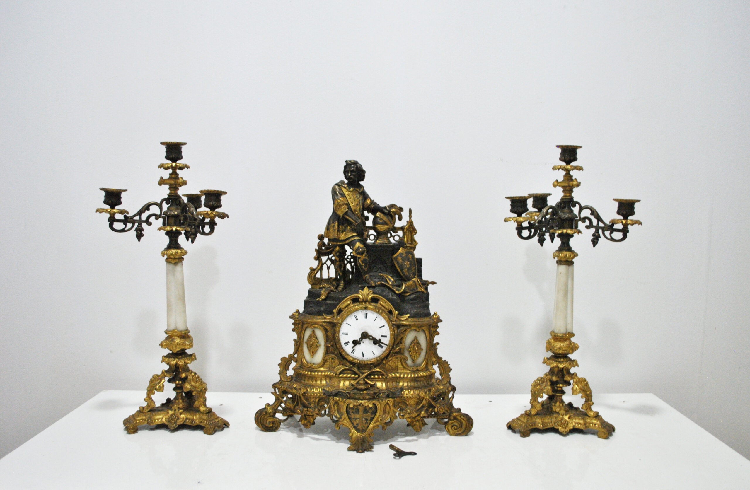 Reloj guarnición Napoleón III - Imagen 8