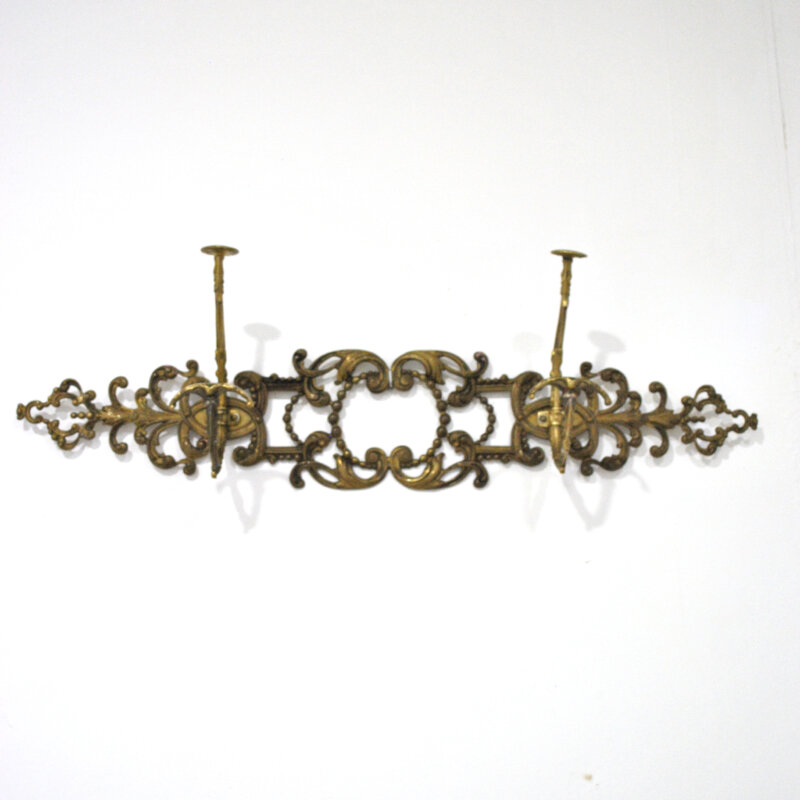 Perchero de pared bronce dorado