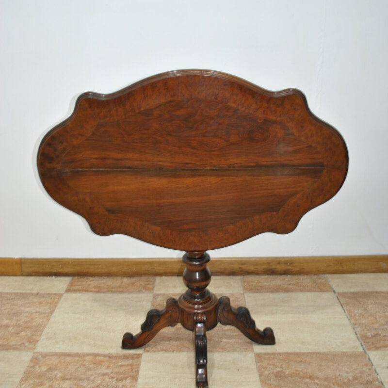 Mesa de centro madera caoba plegable