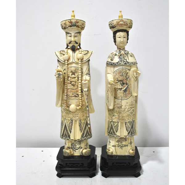 Pareja de emperadores chinos hueso