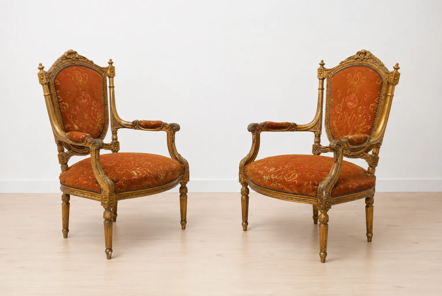 Pareja sillones estilo Luis XVI - Imagen 4