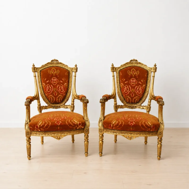 Pareja sillones estilo Luis XVI